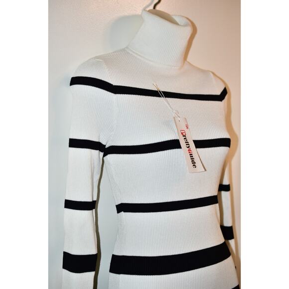 PrettyGuide Turtleneck Sweater Dress Long Sleeve Ribbed Stretch Midi Bodycon NWT - Picture 7 of 14
